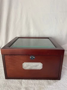 BRILLIANT UNCIRCULATED US SILVER DOLLAR COIN DISPLAY CASE CABINET BOX PCS COINS - Picture 1 of 24