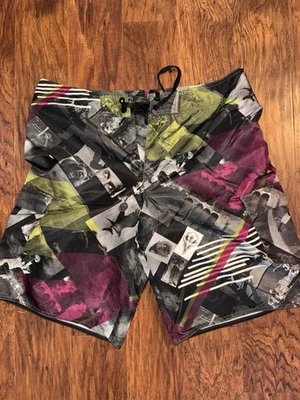 Y2K Hawk Board Shorts Size 34 Skate Surf  - Image 1 of 3