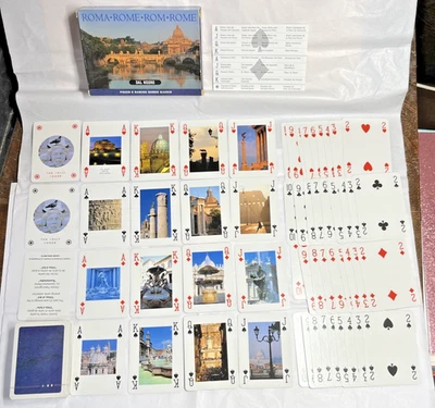 Cartas de juego Del Negro para Gin Rummy Poker Roma fotos de ITALIA 2 barajas Foto 1 de 4