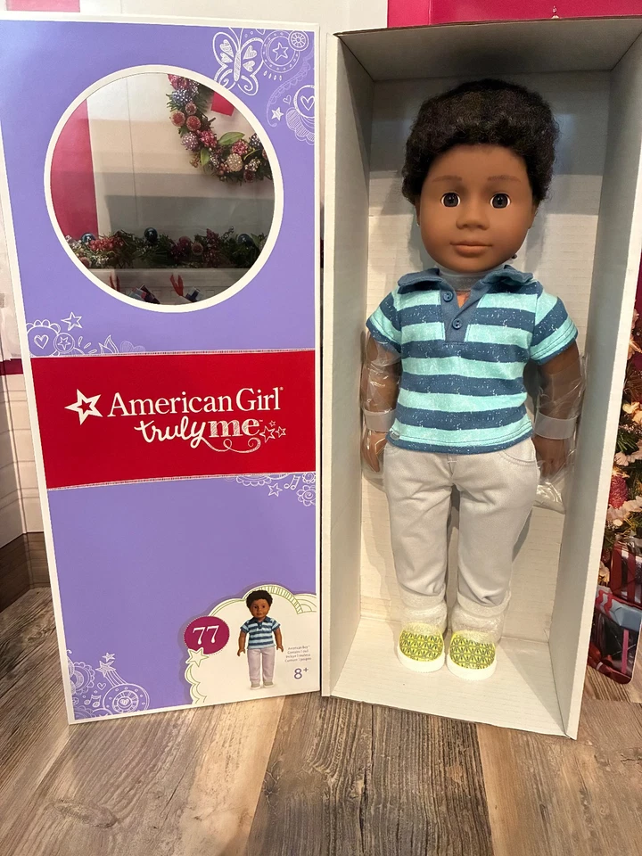 American Girl Truly Me #77 Boy Doll Dark Skin Brown Eyes Retired in Box - Image 1 of 1