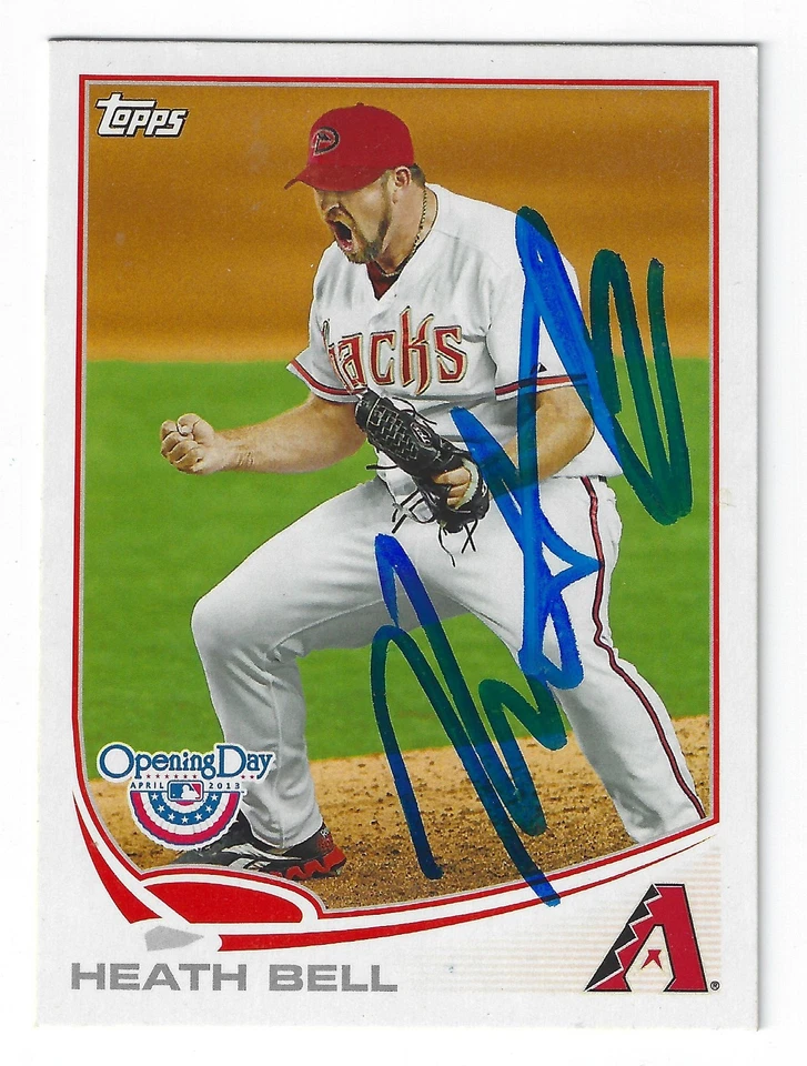 HEATH BELL ARIZONA DIAMONDBACKS SIGNED CARD NEW YORK METS PADRES MARLINS RAYS - Image 1 of 1