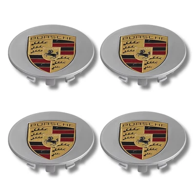 For Porsche Alloy Wheel Centre Cap Hub x4 Silver 65mm 911 718 Boxster Cayman - Изображение 1 из 4