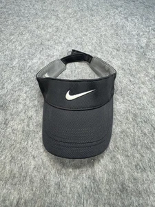 Nike Visor Hat Men's Adjustable Black Breathable Golf Tennis Sun Cap - Picture 1 of 4