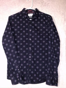 Denim And Flower Button Up Men’s Small Slim Fit Blue Long Sleeve - Picture 1 of 7