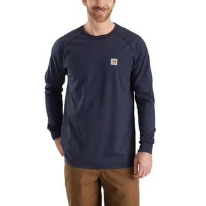 New Carhartt Fr Force Navy Long Sleeve Blue Tee Shirt CAT2 PICK YOUR SIZE Cintas - Picture 1 of 1