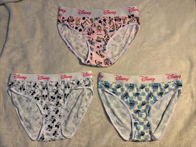 Women's Stitch Mickey Licensed Cartoon Pink Soft Logo Bikini Panties - 3 pack - Image 1 of 2