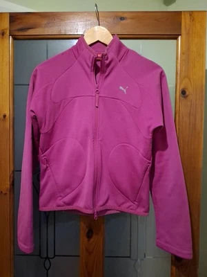Puma Bright Pink Sports Jacket Top Size 12 - Image 1 of 4