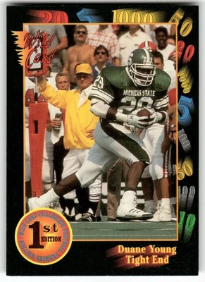 Duane Young 1991 Wild Card Draft Football Excellent - Image 1 of 2