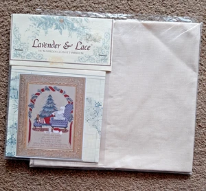LAVENDER & LACE SECRET SANTA CROSS STITCH CHART NOW RETIRED + FABRIC - Picture 1 of 4