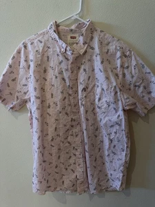 Levi’s Hawaiihemd Herren Gr. L rosa Palmen Flamingos Ananas kurz - Bild 1 von 3