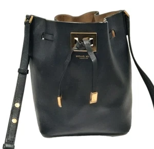 Michael Kors Hobo Bucket Bag Miranda schwarz verstellbarer Kordelzug - Bild 1 von 8