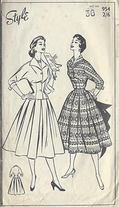 1950s Vintage Sewing Pattern B36 SKIRT & BLOUSE (R644) - Picture 1 of 1