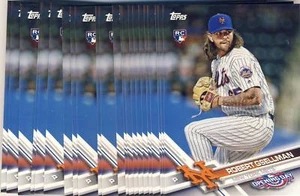 (60) 2017 Topps Opening Day ROBERT GSELLMAN Rookie Card LOT Mets #145 - Picture 1 of 1