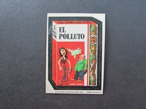 1974 Topps Wacky Packages 7th Series 7 Sticker El Polluto Cigars 2nd Listing