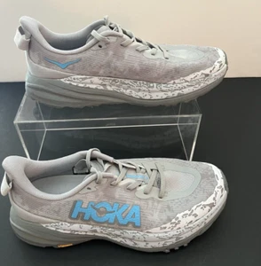 Size 9B - Hoka One One Speedgoat 6 Stellar Grey Pre Owned, One Owner Light Wear - Picture 1 of 13