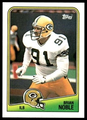 1988 Topps 321 Brian Noble Green Bay Packers RC Football Card - Image 1 of 2