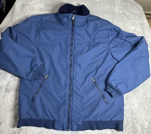 Chaqueta LL Bean Forrada de Vellón Cremallera Completa Bombardero Nylon Azul Para Hombres Grande Alta Exterior - Imagen 1 de 12
