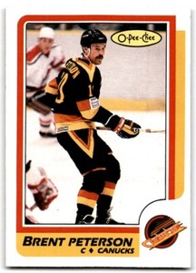 1986-87 O-Pee-Chee Brent Peterson Vancouver Canucks #251