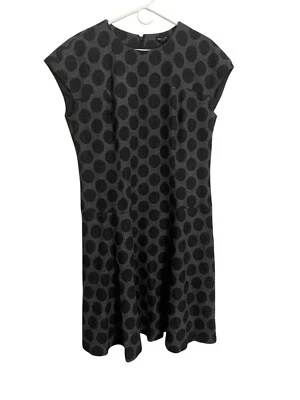 Worth New York Polka Dot Wool Blend Cap Sleeve Career Dress Plus Size 16 A Line - Image 1 of 4