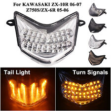 LED Rear Tail Light For Kawasaki Ninja ZX-10R 06-07 ZX-6R Z750S Turn Signals