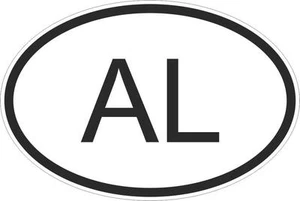 Adesivo adesivi sticker codice auto moto ritagliato paese ovale albania - Foto 1 di 1