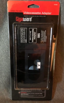 New! Gigaware VHS-C to VHS Video Cassette Adapter  Model #16-893 - Image 1 of 3