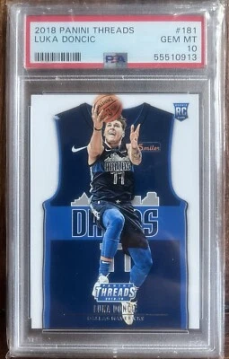 2018 Panini Threads Luka Doncic PSA 10 - Image 1 of 2