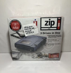 Iomega 100MB External Zip Drive scsi port new sealed in box - Afbeelding 1 van 8