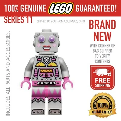 Lego Minifig Series 11 - Lady Robot  - New Sealed Bag - Free Shipping - Image 1 of 3