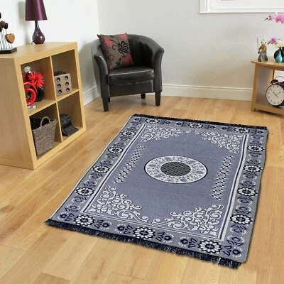 Alfombra de chenilla abstracta tacto terciopelo étnico alfombra Durries 5 x 7 pies, gris Foto 1 de 2