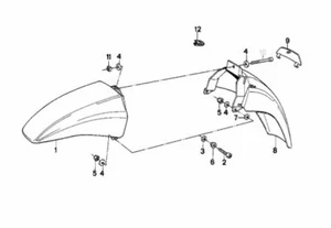 BMW K75 K75S K75C K75T FRONT MUDGUARD FENDER STAINLESS STEEL BOLT WASHER NUT KIT - Picture 1 of 2