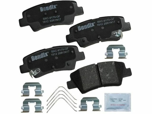 后 Bendix 刹车片套装适合起亚隆多 2014 - 2017 94DXQR — 第 1/1 张图片