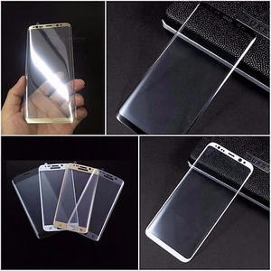 Curved Color Screen Protector Tempered Glass Samsung Galaxy S6 S7 S8 Plus - Picture 1 of 6