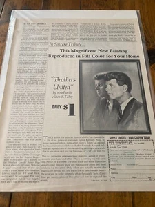 Vintage 1968 The Homestead Nashville, Tennessee Kennedy Brothers Portrait ad - Picture 1 of 1