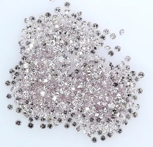 Natural Loose Diamond Round Pink Color SI1 Clarity 0.80 to 1.00MM 25 Pcs Lot Q27 - Picture 1 of 5