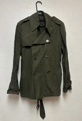 Blazer Chaqueta Ralph Lauren Negro Etiqueta Mezcla Lino/Algodón Verde Talla 10 Foto 1 de 4