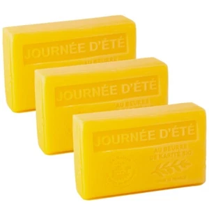 3 x 125g Bars - Summers Day Scented French Soap with Organic Shea Butter - Picture 1 of 3