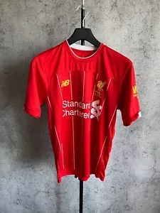 Camiseta de fútbol para hombre Liverpool New Balance talla pequeña roja NB seca - Imagen 1 de 14