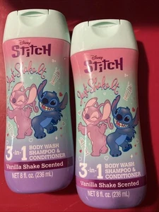 Disney STITCH JUST SHAKE IT VANILLA SHAKE Scented 3 in 1. Body Wash/shampoo/cond - Picture 1 of 2