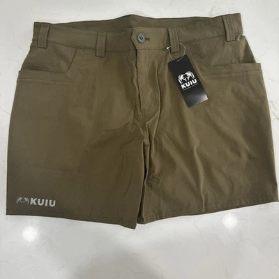 Kuiu Tiburon Hiking Shorts Mens 40 Hunting Ripstop UPF 50+ Brown Bourbon - Image 1 of 4