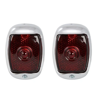 TAIL LIGHT SET  1953  CHEVROLET TRUCK  GMC TRUCK CHROME 4 PIECE SET GLASS LENS - Image 1 of 3
