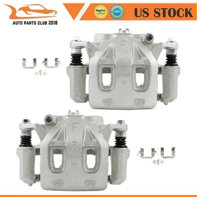 2x Front Brake Calipers For 2006-2012 Infiniti FX35 V6 3.5L w/ Bracket - Image 1 of 4