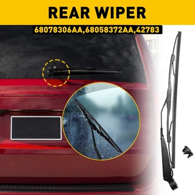 Brazo y cuchilla limpiaparabrisas trasero de 2 piezas para Dodge Grand Caravan Chrysler Town & Country 08-16 Foto 1 de 4