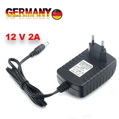 AC/DC 12V 2A Netzteil Netzadapter Trafo Driver Transformator für LED Streifen - Bild 1 von 4