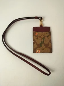 Coach Lanyard ID Badge Holder Floral Design Limited Edition New - Picture 1 of 10