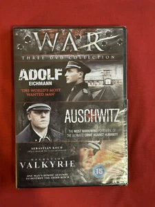 War 3 Film Collection - Adolf Eichmann, Auschwitz, Operation Valkyrie. Brand New - Picture 1 of 2