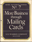 S D Warren Paper More Business thru Mailing Cards brochure ca 1930