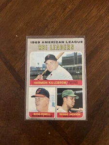1970 Topps 1969 American League RBI Leaders #64 Killebrew Reggie Jackson Powell - Picture 1 of 2
