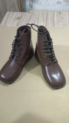 Zapatos Brogan Guerra Civil Cuero Liso Con Placa de Tacón Uñas Talla 5 a Talla 15 Foto 1 de 4