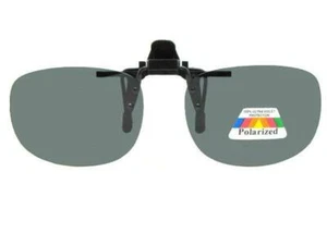 Rectangular Shape Polarized Flip Up Sunglasses - Picture 1 of 5